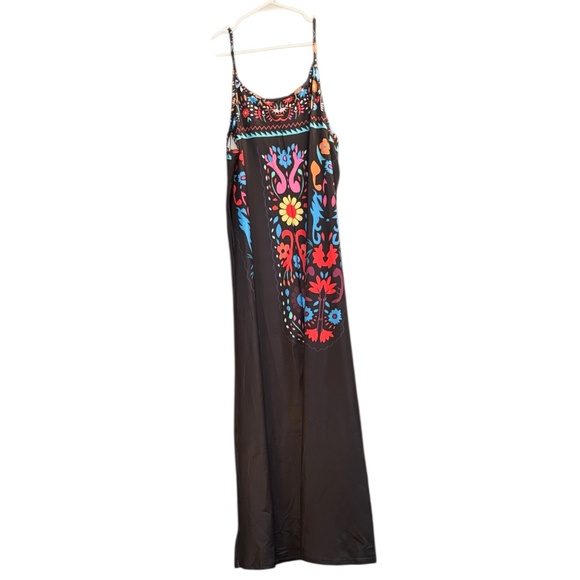 NWOT-Floral Black Maxi Dress - Picture 2 of 9